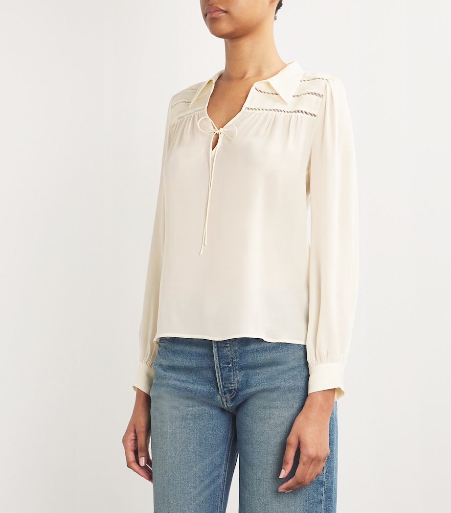 Silk Marabella Blouse BUTTERCREAM Image 3