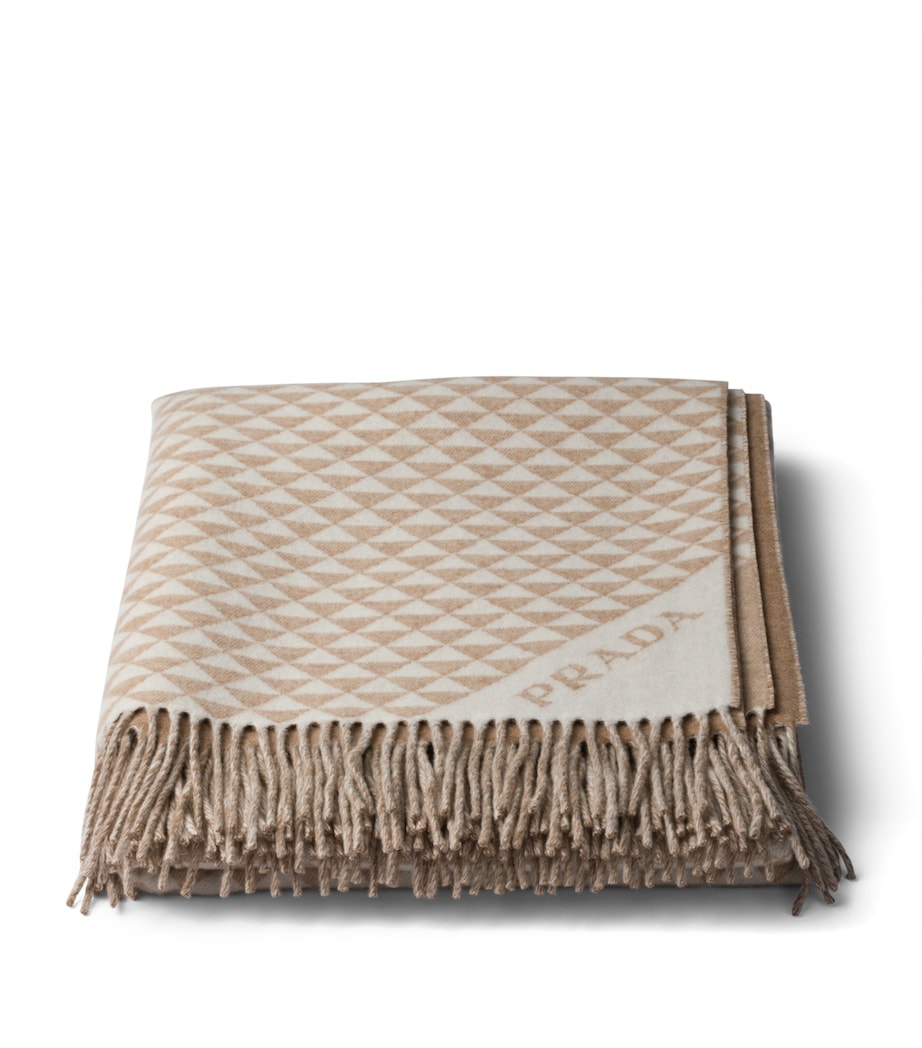 Double Wool-Cashmere Symbole Throw F0J34 Image 1