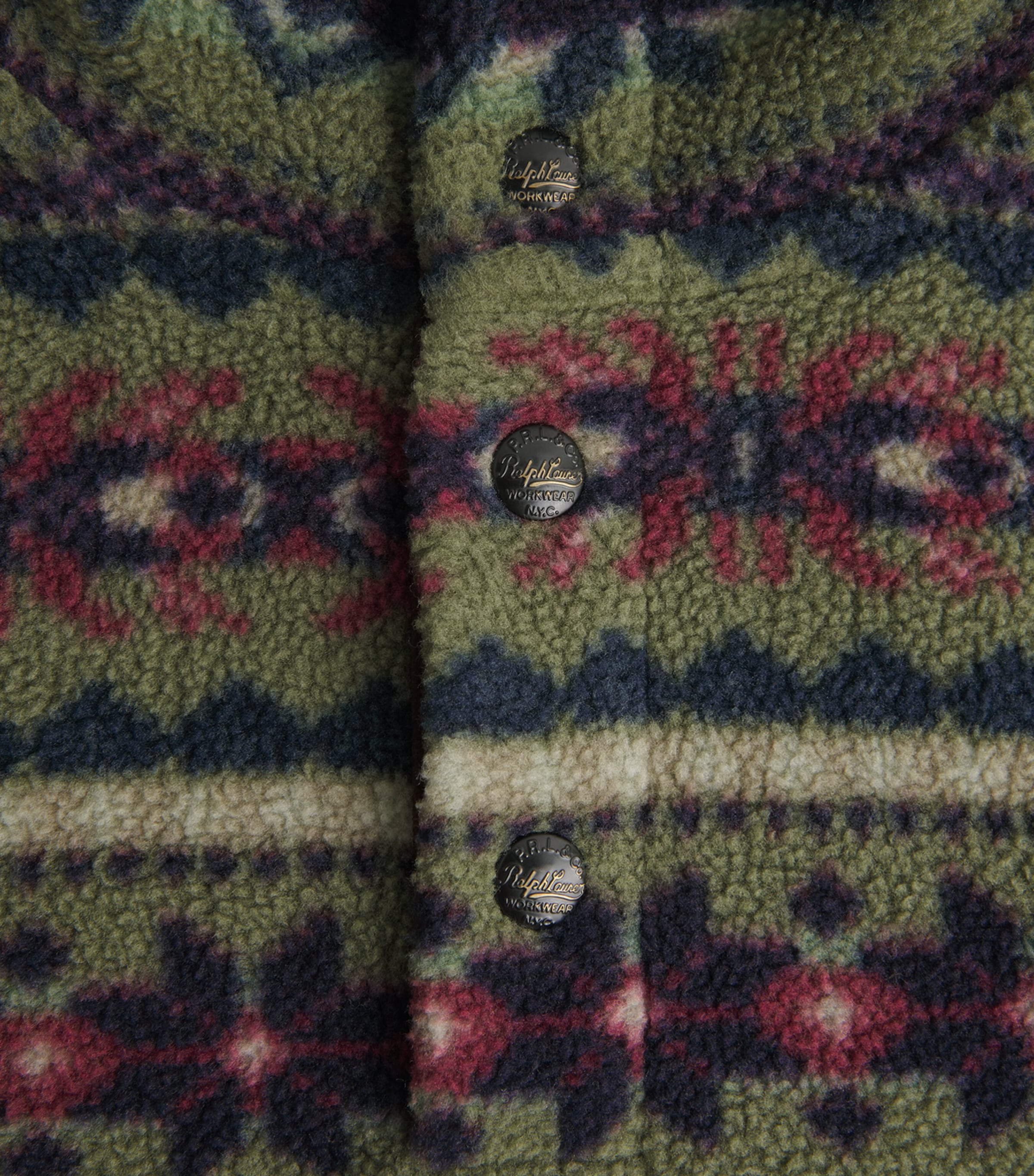Fleece Fair Isle Sweater OLIVE Image 5