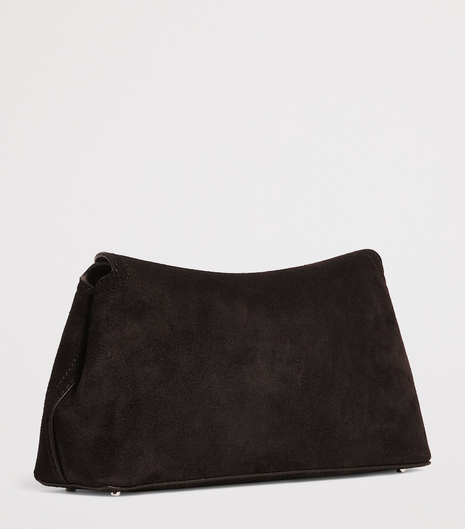 Suede T-Lock Clutch Bag 040 ESPRESSO Image 3