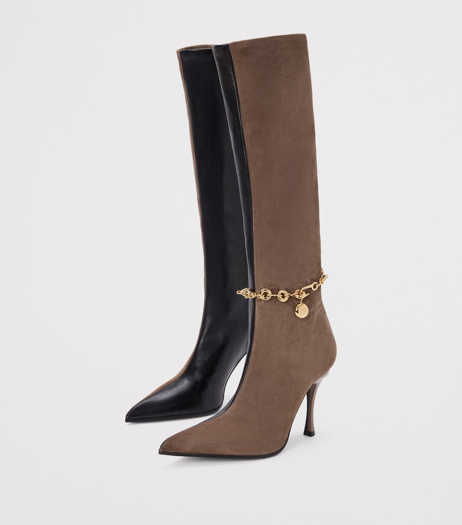 Leather New Comic Knee-High Boots 90 BLACK/CIGAR Image 3