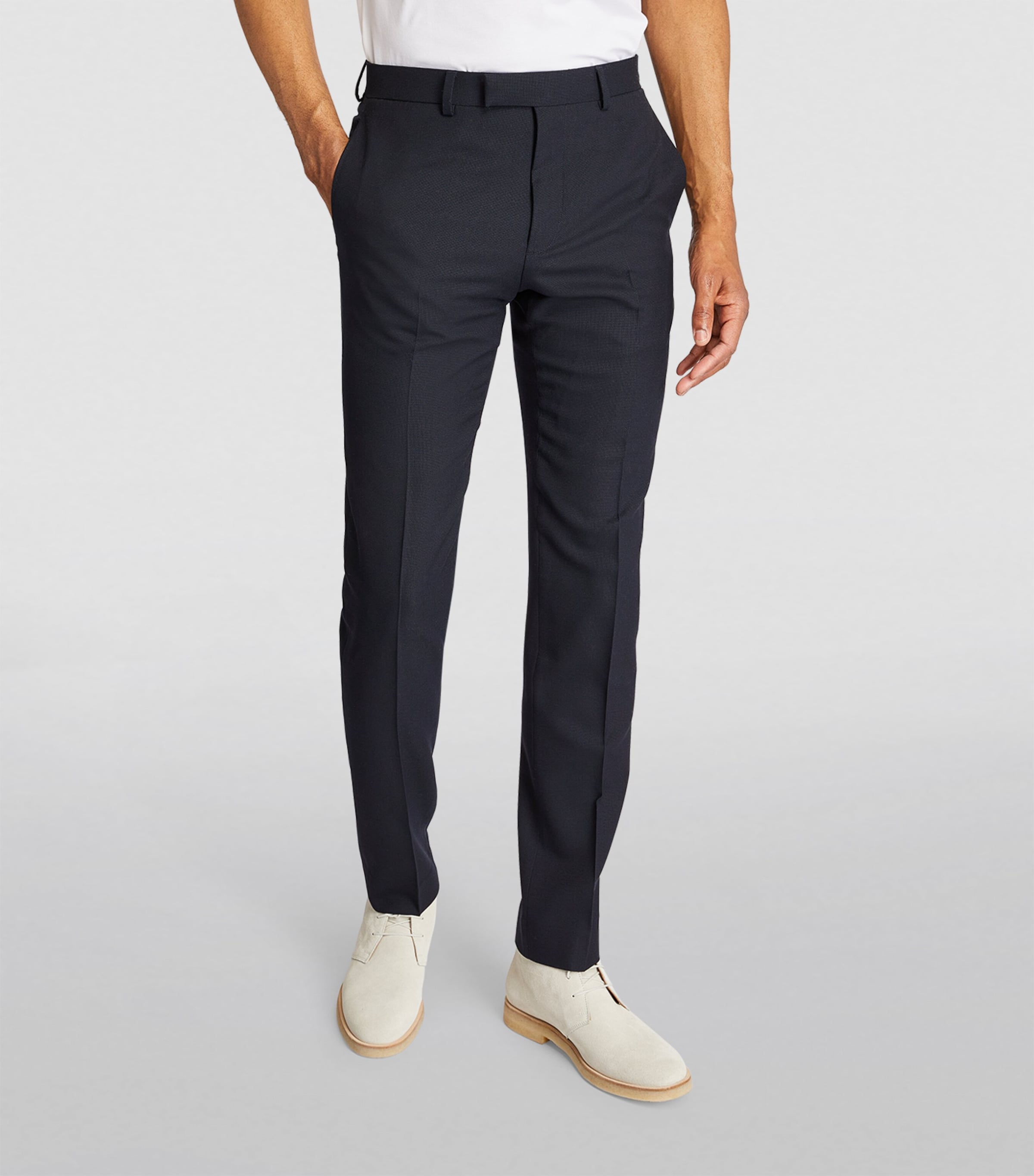 Wool Suit Trousers NAVY BLUE Image 3