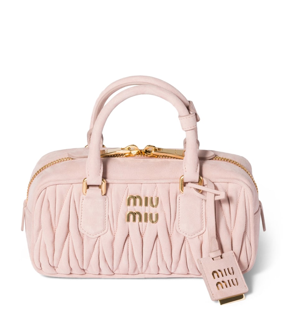 Matelassé Suede Arcadie Top-Handle Bag F0924 Image 1