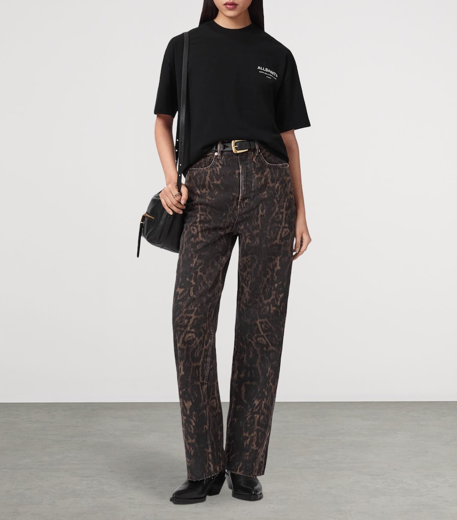 AllSaints Womens Organic Cotton Dreamer Etta T-Shirt Black Image 7