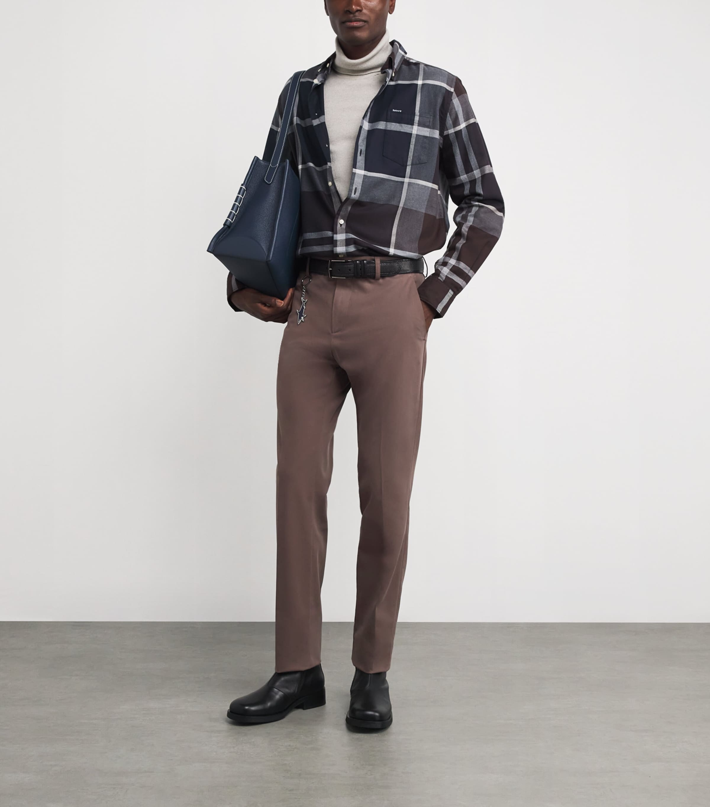 Twill Straight Trousers LIGHT BROWN Image 2