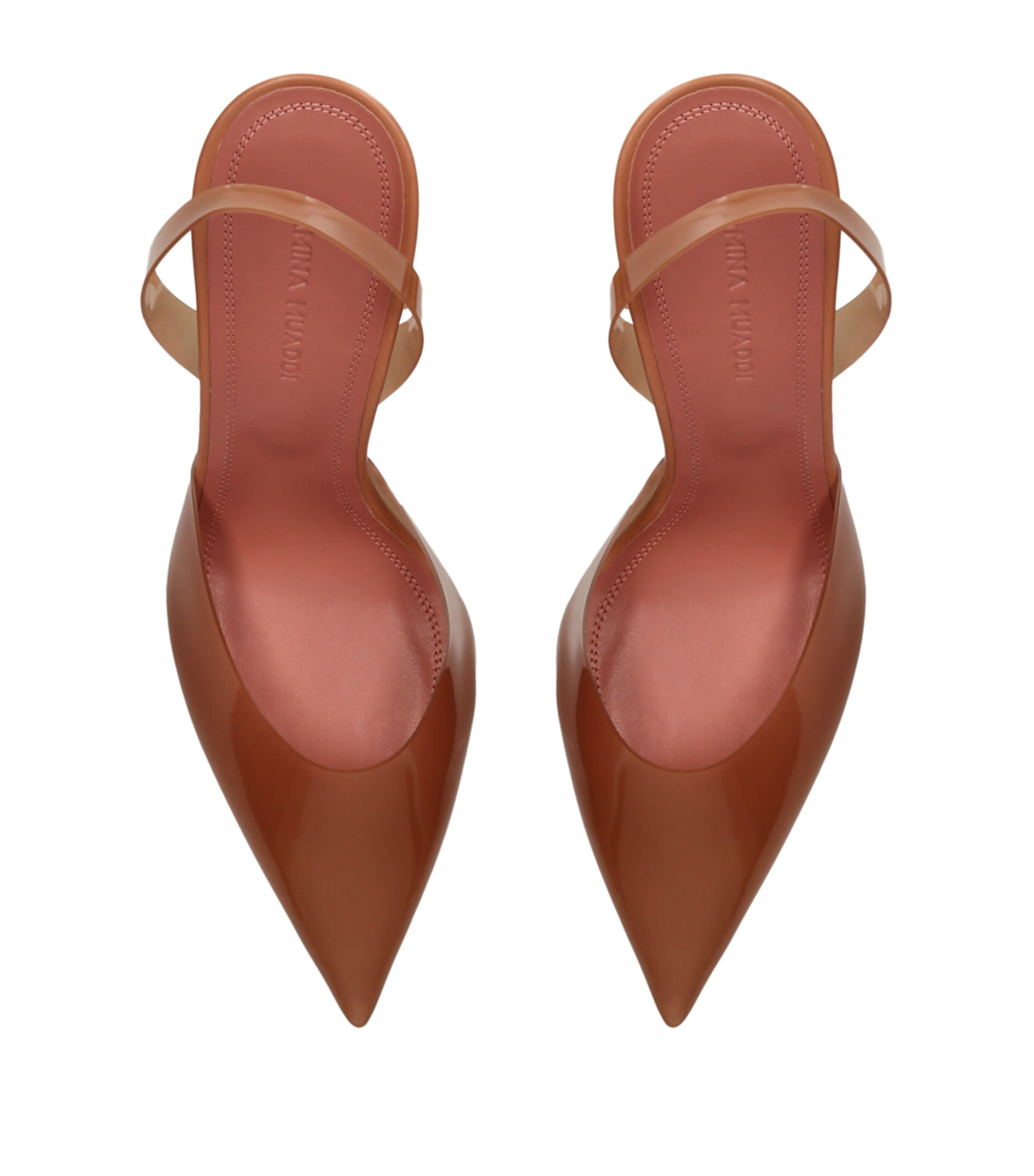 Amina Muaddi Holli Glass Slingback Pumps 105 Beige Image 4
