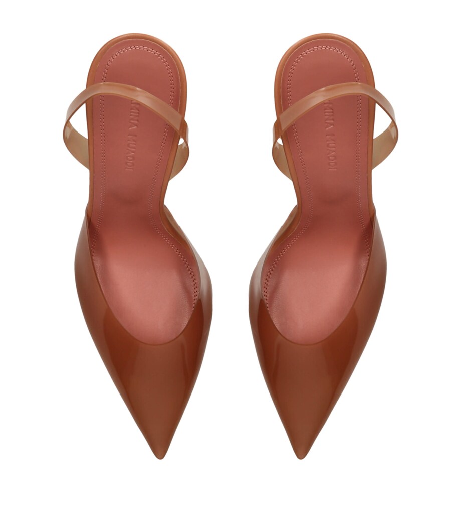 Amina Muaddi Holli Glass Slingback Pumps 105 Beige Image 4