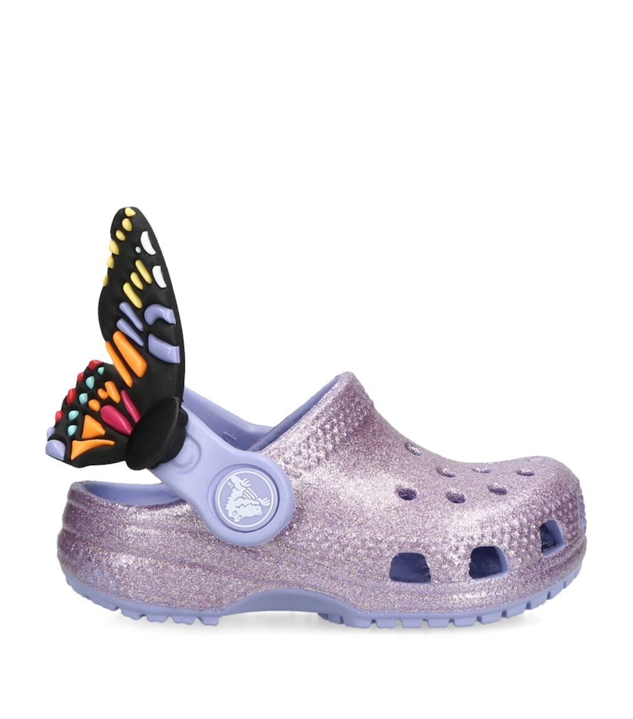 Classic Glitter Butterfly Clogs PURPLE Image 1