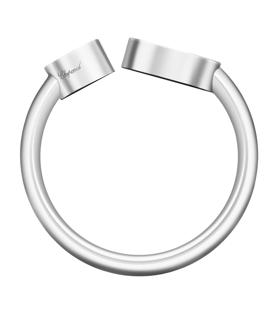 White Gold and Diamond Happy Hearts Ring Image 2