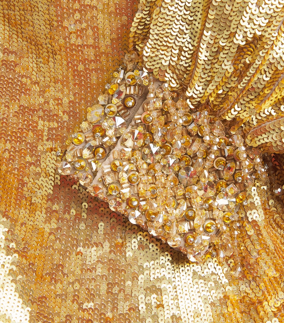 Sequin Embellished Opium Gown 2120CASHMERE/172GOLD Image 5