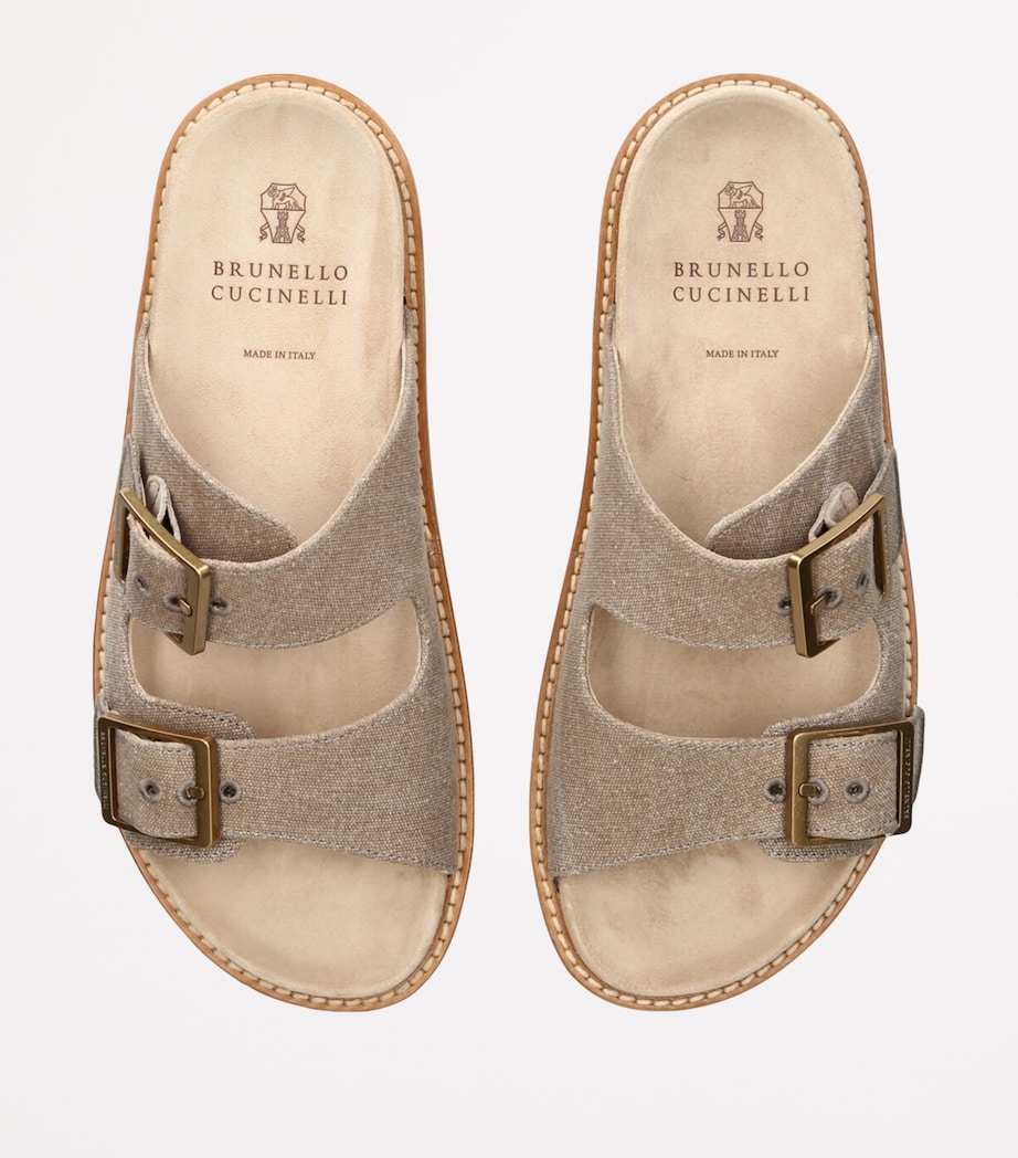 Suede Double-Strap Sandals BROWN/OTH Image 4