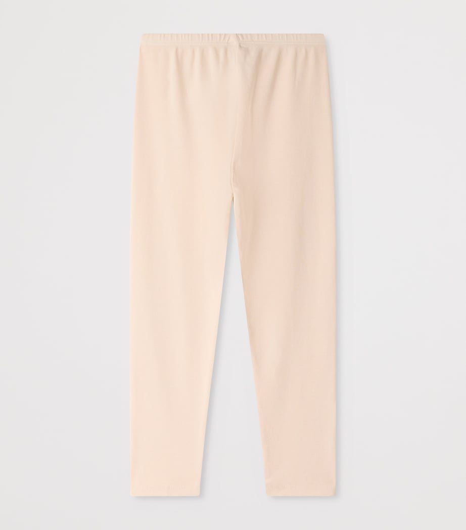 Bonpoint Cotton Leggings (4-8 Years) Rose Pale Image 2
