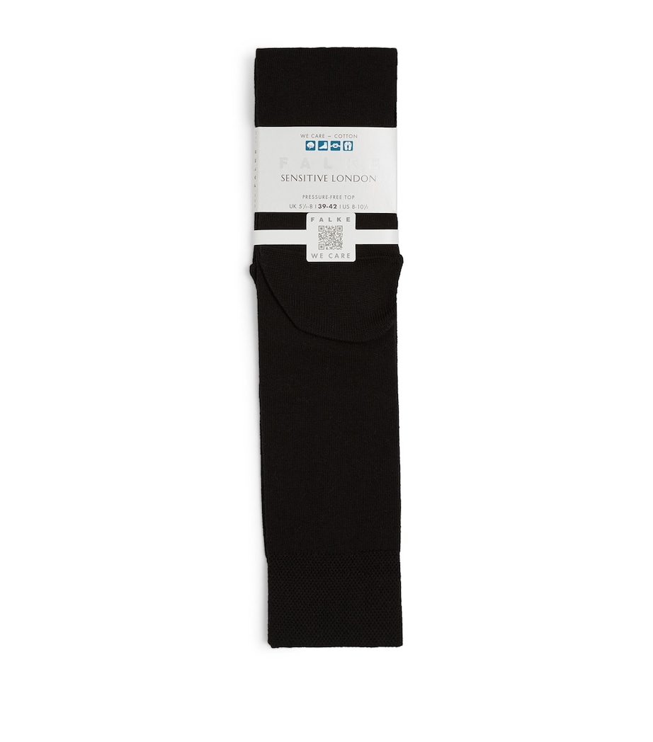 Falke Womens Senstitive London Knee-High Socks Black Image 1