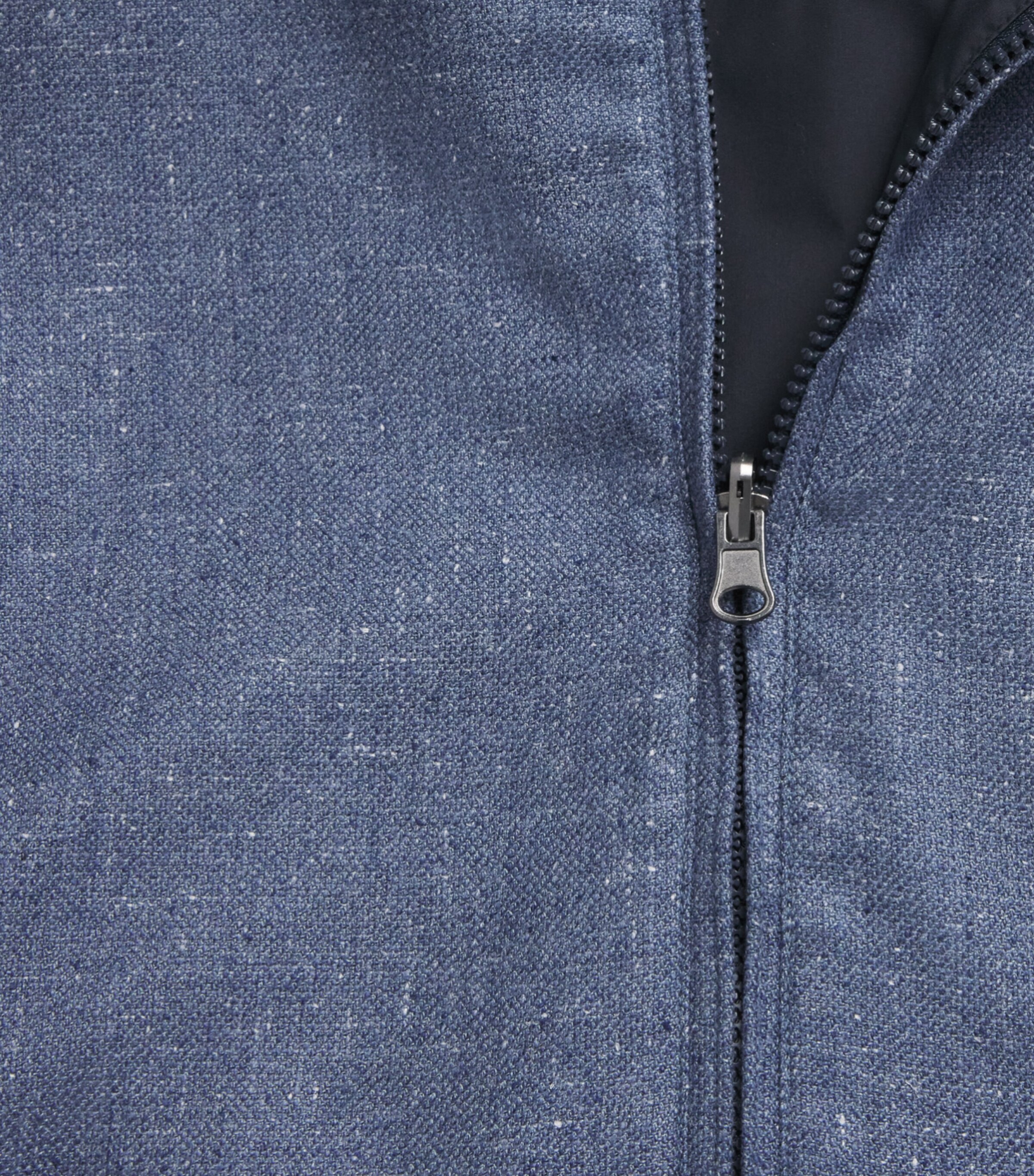 N.Peal Mens Silk-Wool Reversible Jacket Mid Blue Navy Image 7