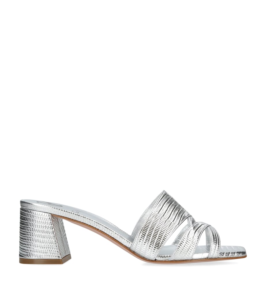 Lugano Heeled Mules 50 SILVER Image 1
