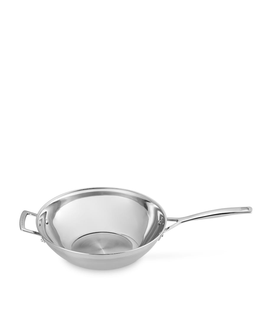 Le Creuset Stainless Steel 3-Ply Wok (30cm) Image 3