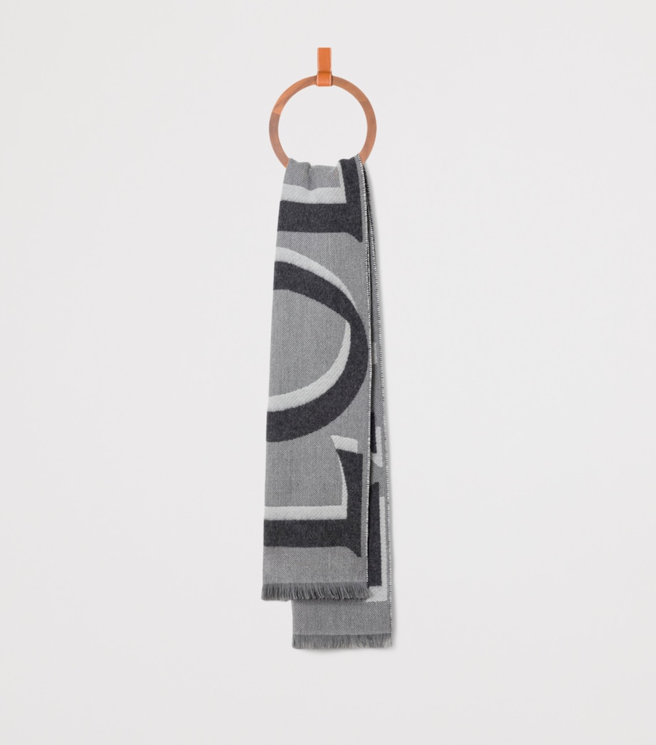 Cashmere-Wool Scarf LIGHT GREY/GREY Image 3
