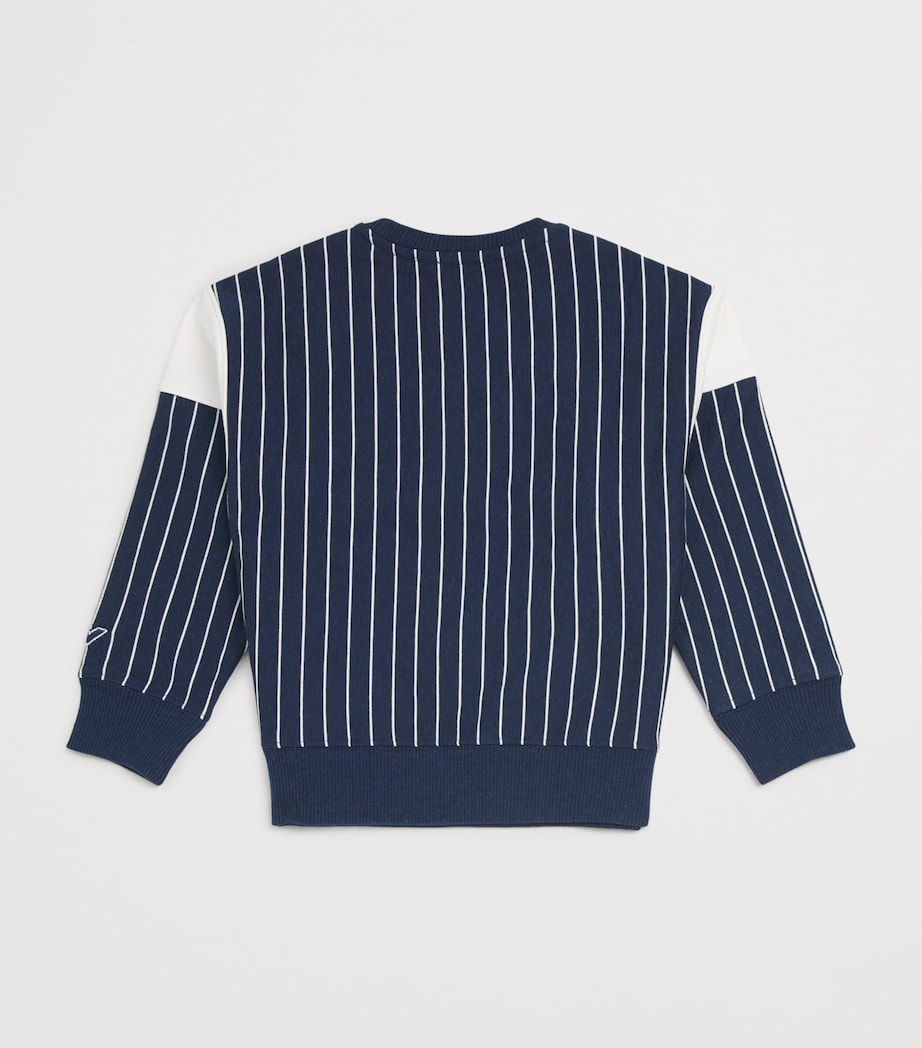 Cotton Pinstripe Logo Sweatshirt (4-16 Years) FANT.STRIPE BLUE Image 2