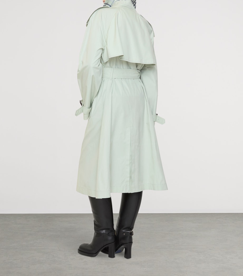 Cotton Canvas Fitzrovia Trench Coat SEAFOAM GREEN WW PRO Image 5