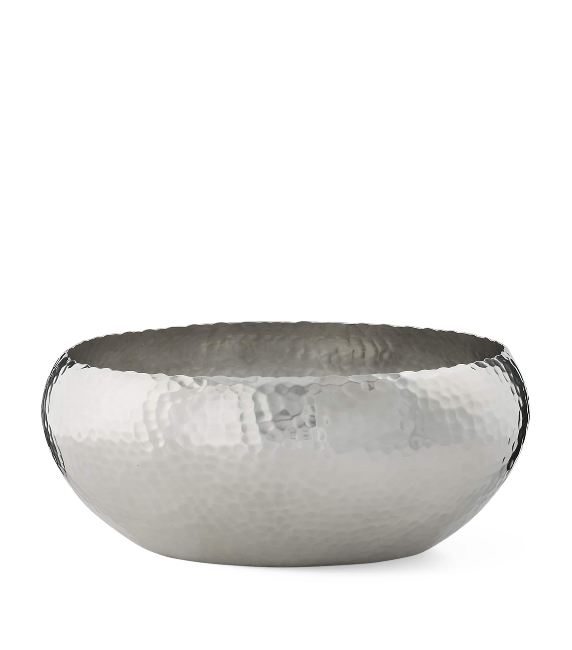 Set of 2 Hand-Hammered Evans Nesting Bowls SILVER Image 2