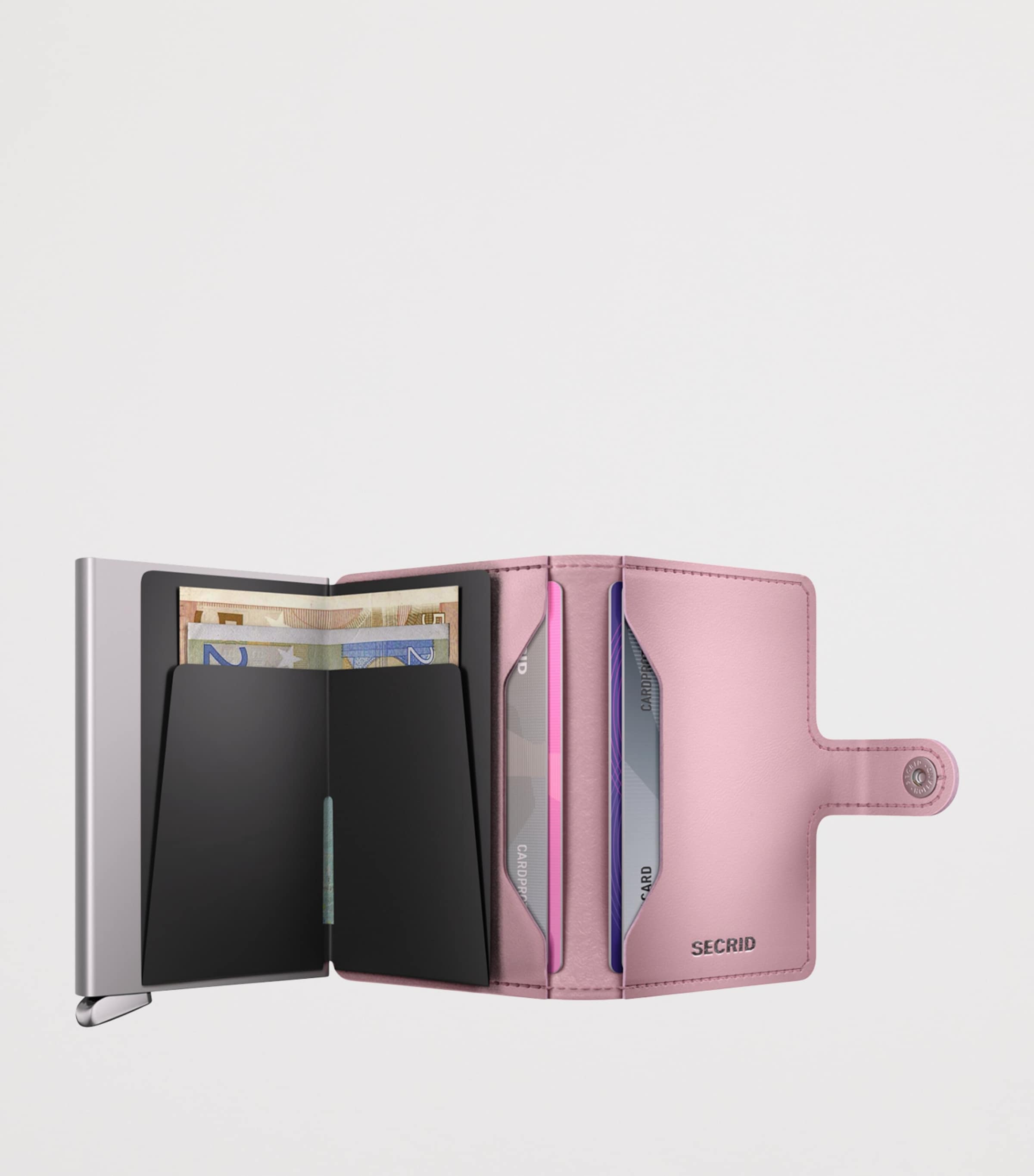 Leather Diamond-Embossed Miniwallet ROSE Image 4