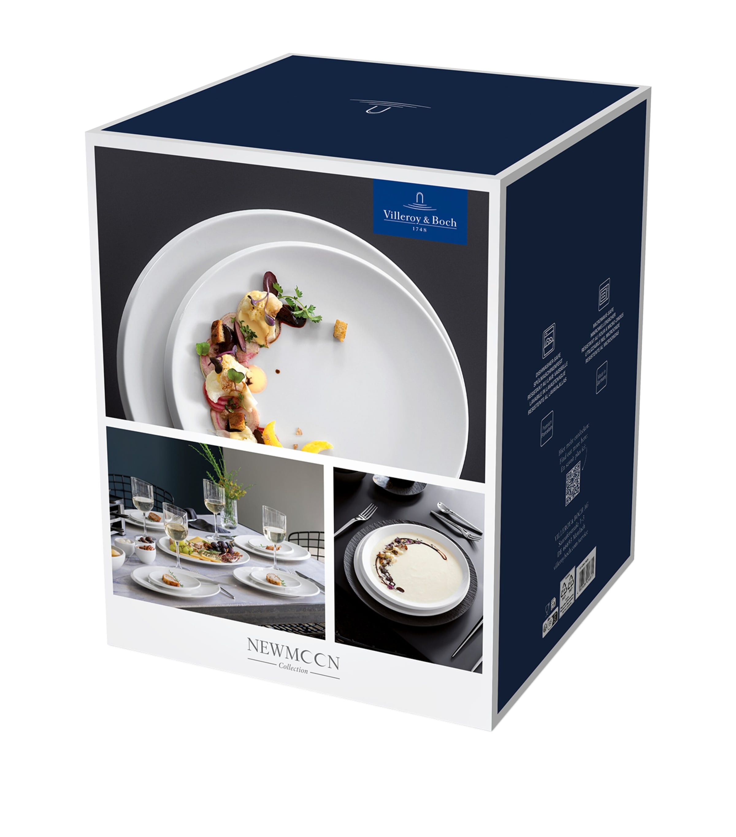 Villeroy & Boch NewMoon 12-Piece Dinner Set White Image 3