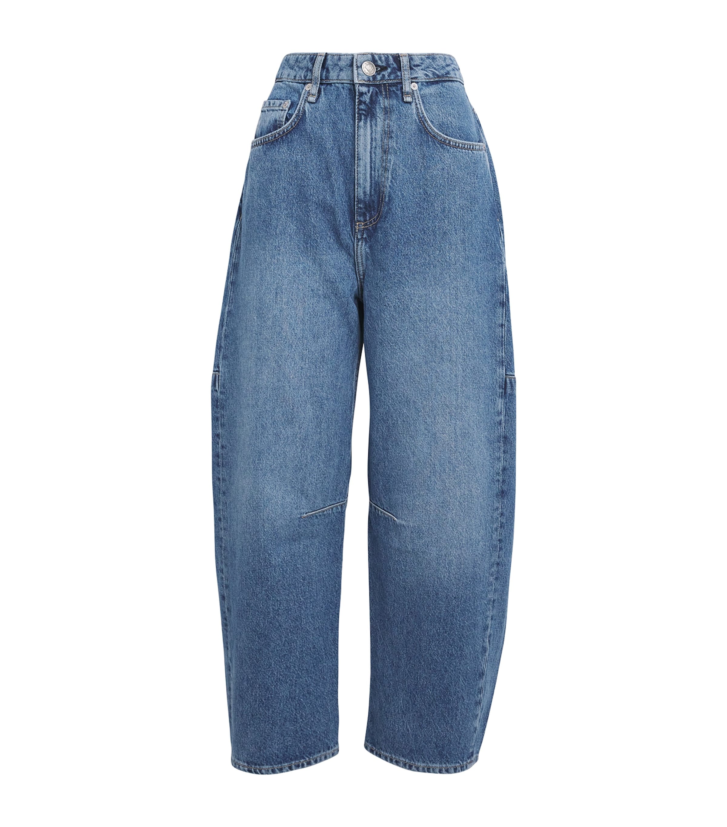 Rag & Bone Charlie High-rise Barrel Jeans In Blue