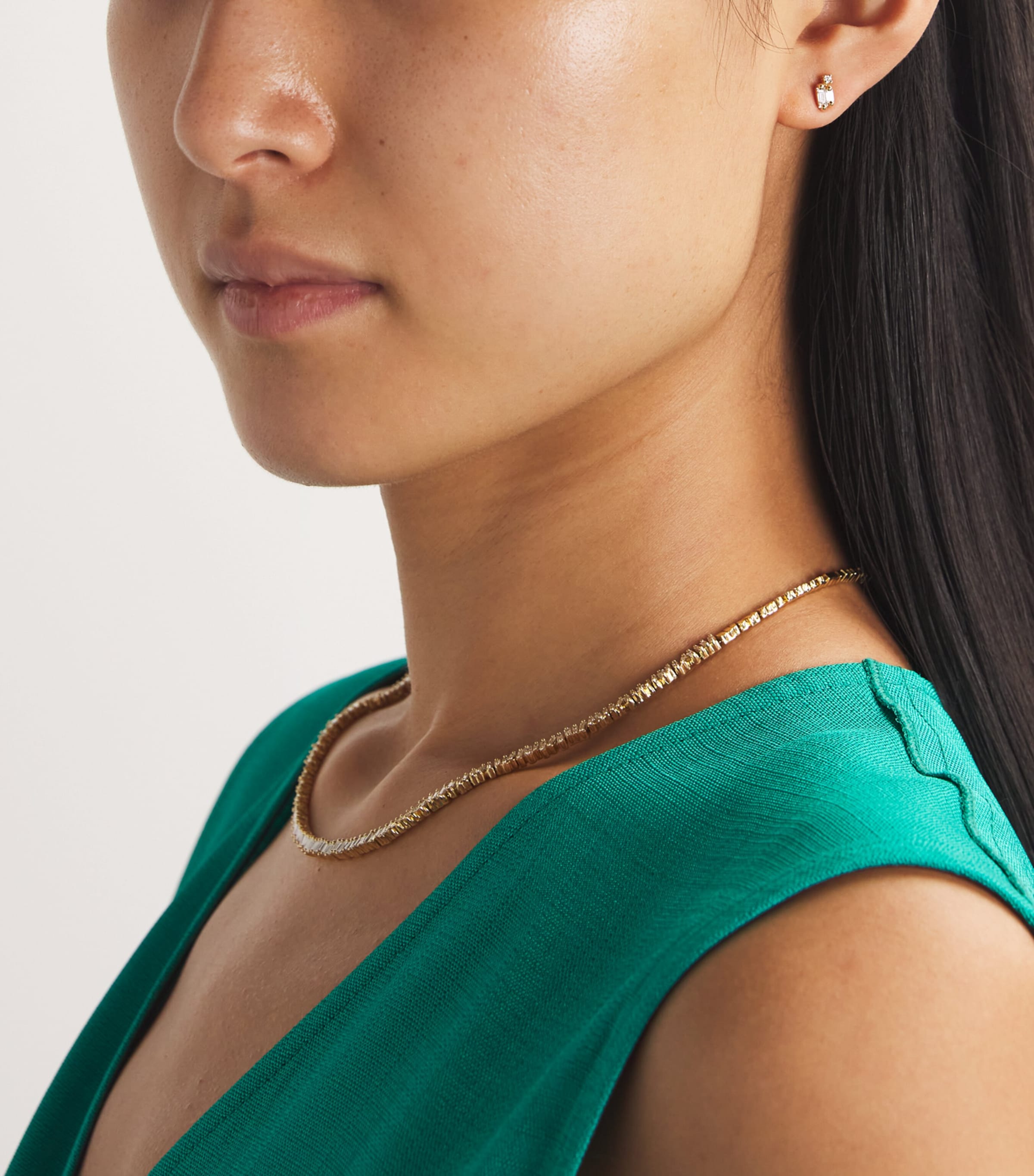 Yellow Gold and Diamond Bold Burst Stud Earrings 18K YG/WD Image 4