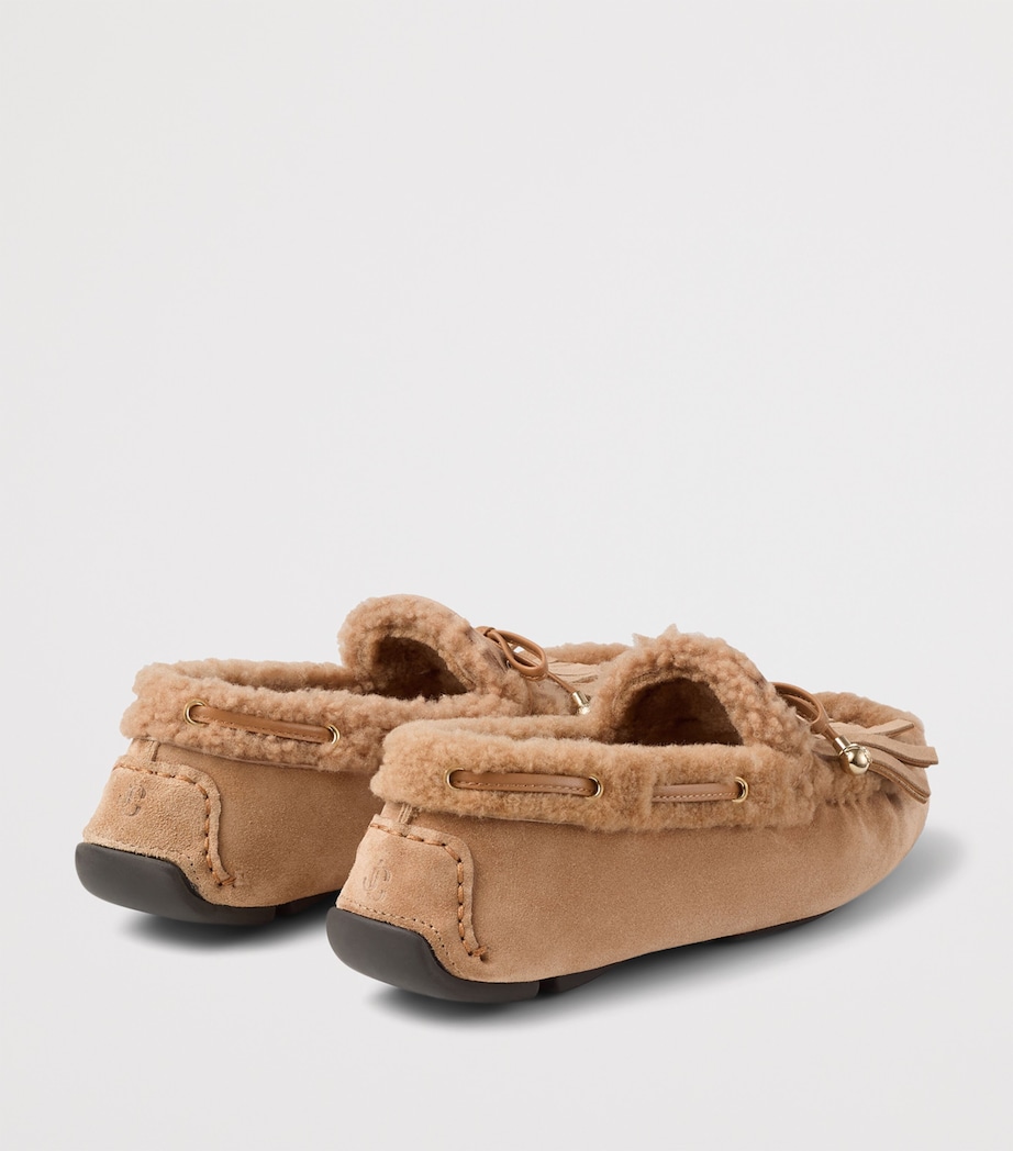 Manon Flat Suede-Shearling Loafers TOFFEE/TOFFEE Image 4
