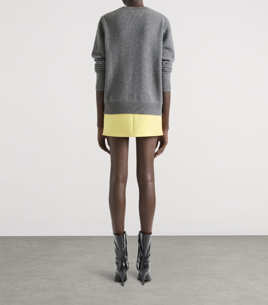 Wool-Blend Mini Skirt ACID YELLOW Image 3