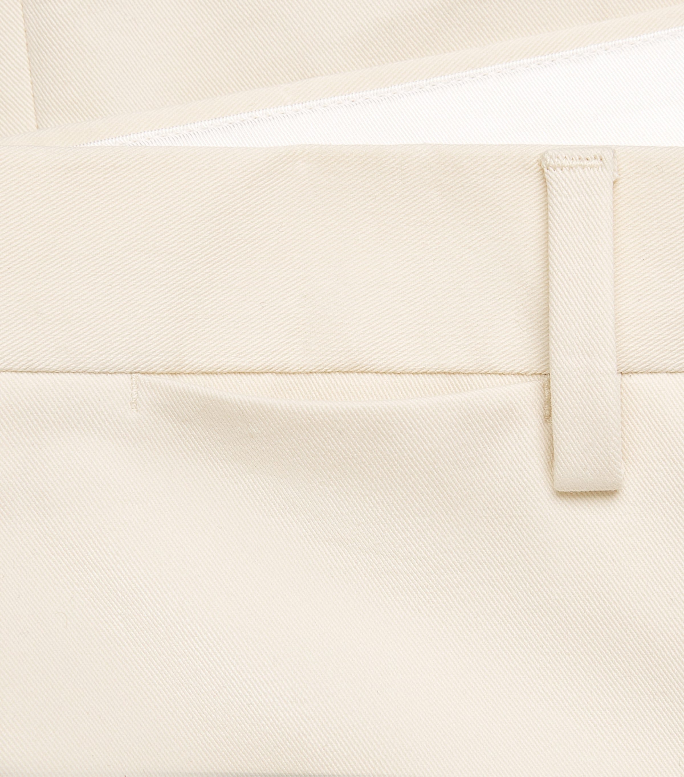 Lardini Mens Stretch-Cotton Twill Chinos Cream Image 6