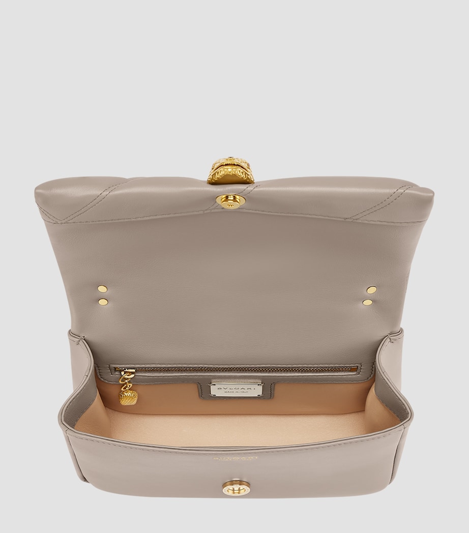 Bvlgari Mini Serpenti Cabochon Cross-Body Bag Grey Dark Image 4