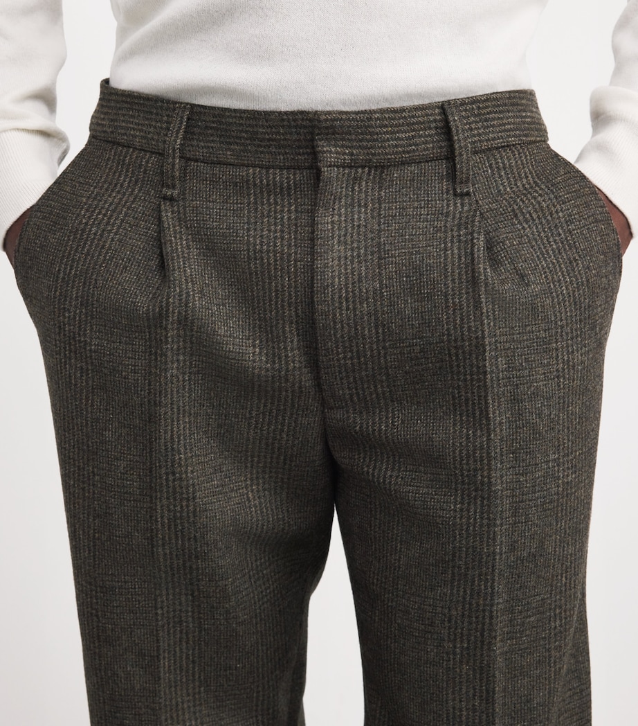 Wool Pleated Wide-Leg Trousers BRWPL Image 6