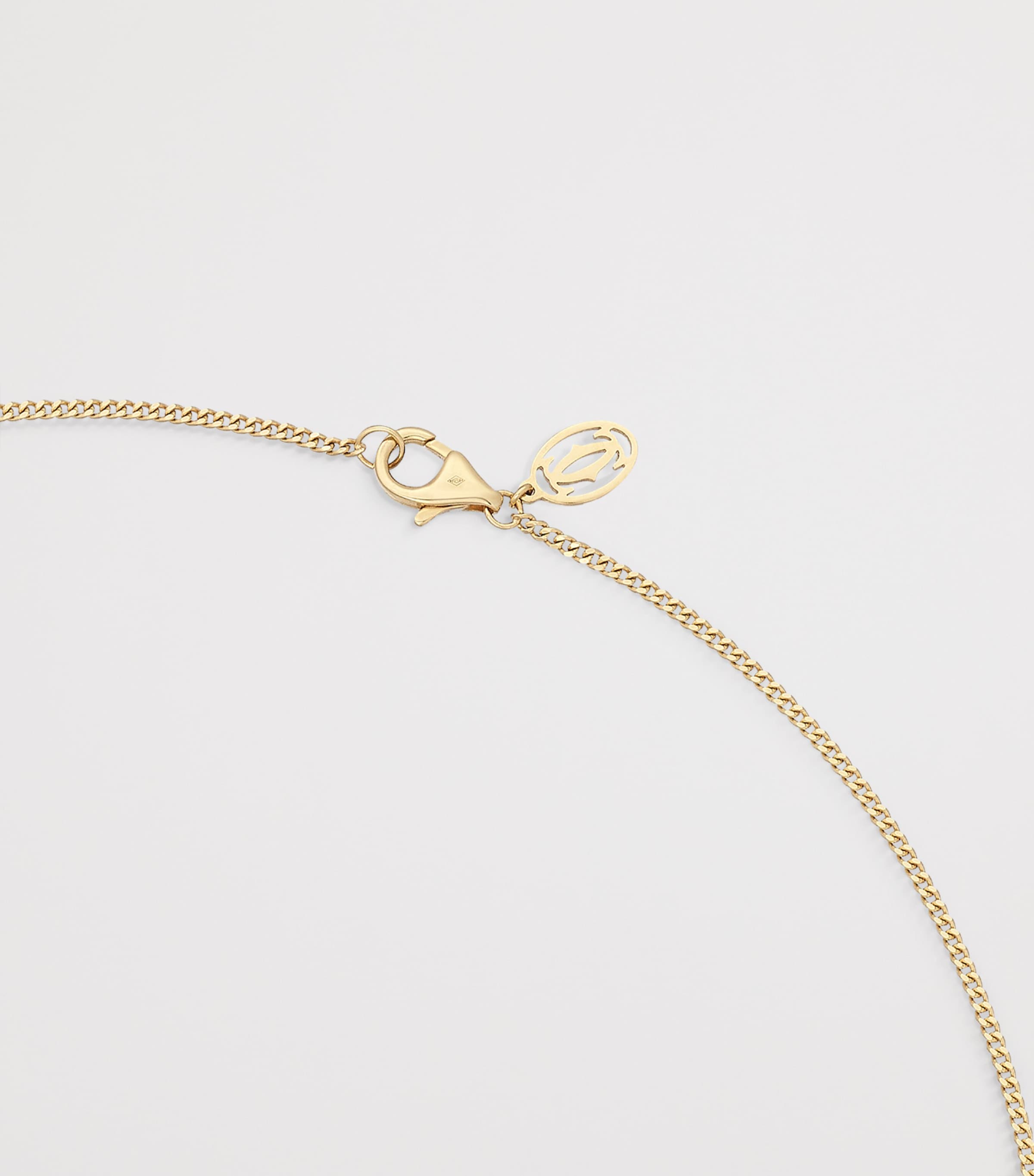 Mixed Gold and Diamond Trinity Box Necklace YLLW/ROSE/WHITE GOLD Image 6