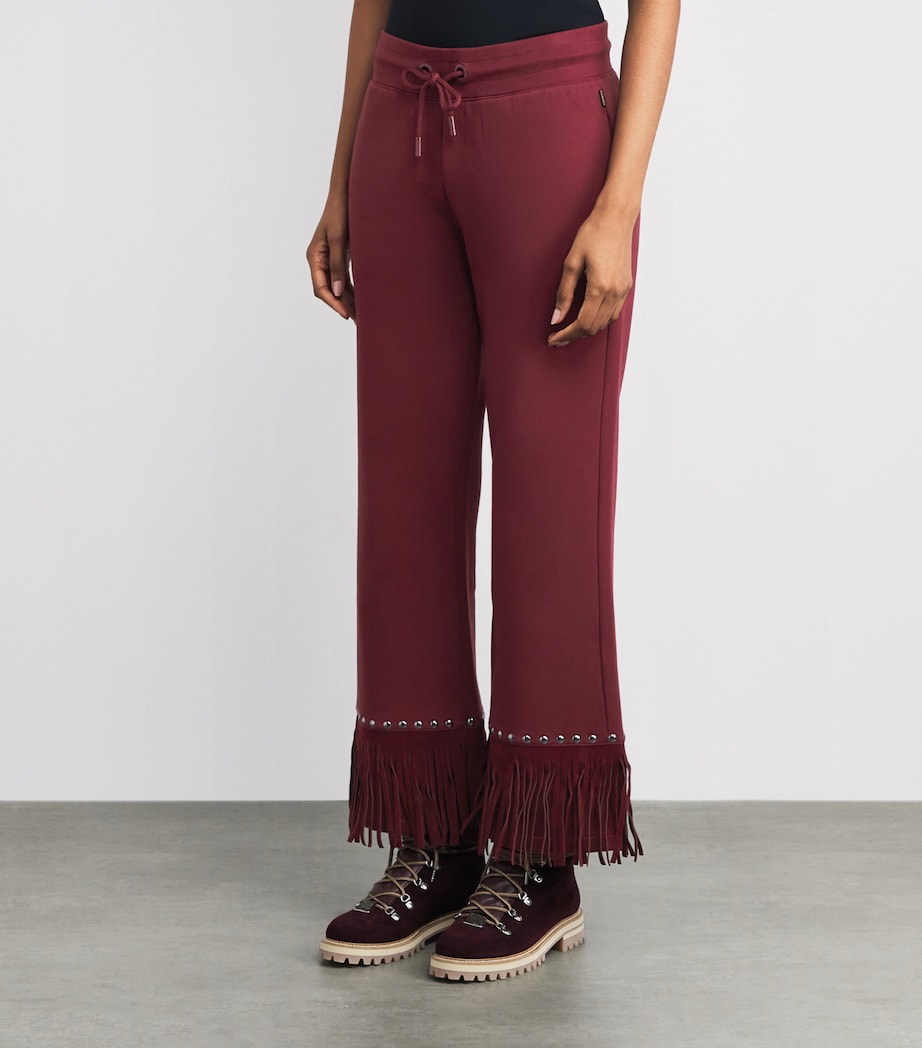 Organic Cotton-Blend Reign Flared Sweatpants 4748 VINO ROSSO Image 3