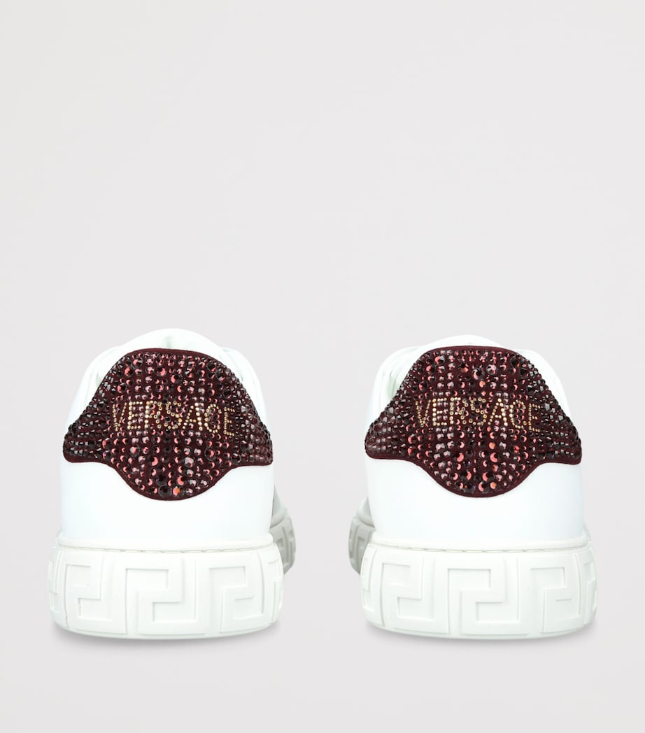 Embellished Greca Sneakers WHITE/RED Image 2