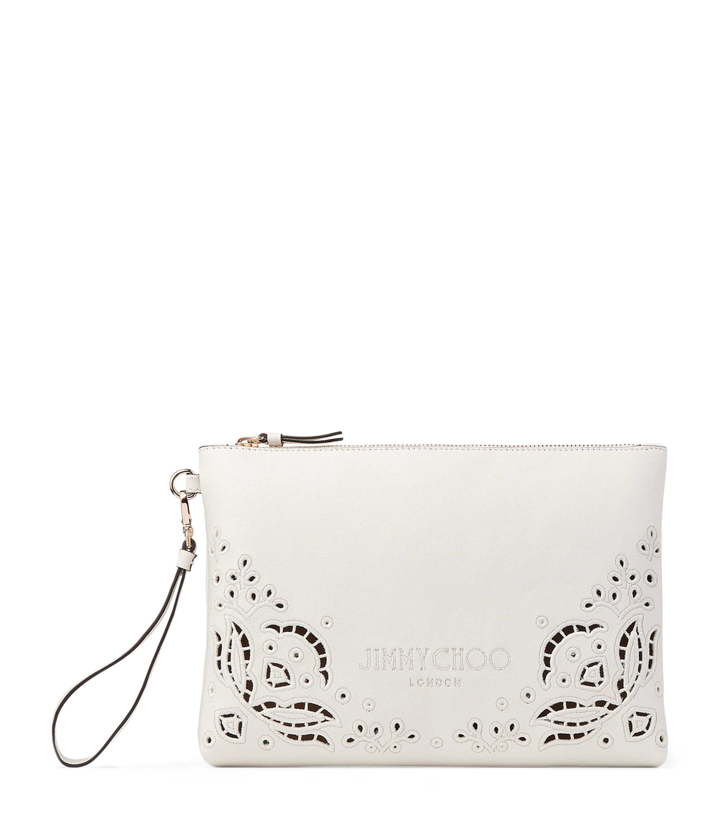 Jimmy Choo Leather Embroidered Pouch
