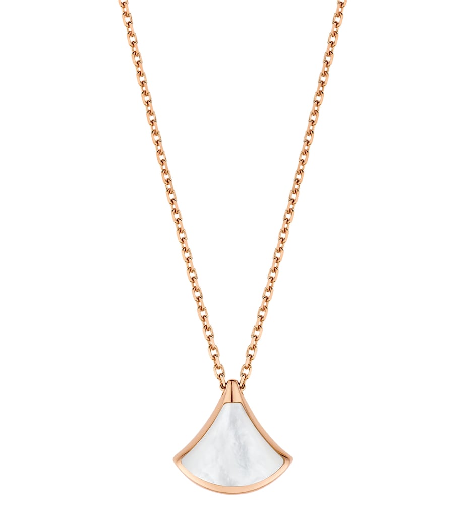 Bvlgari Rose Gold and Mother-of-Pearl Divas' Dream Necklace Pink Gold Image 1