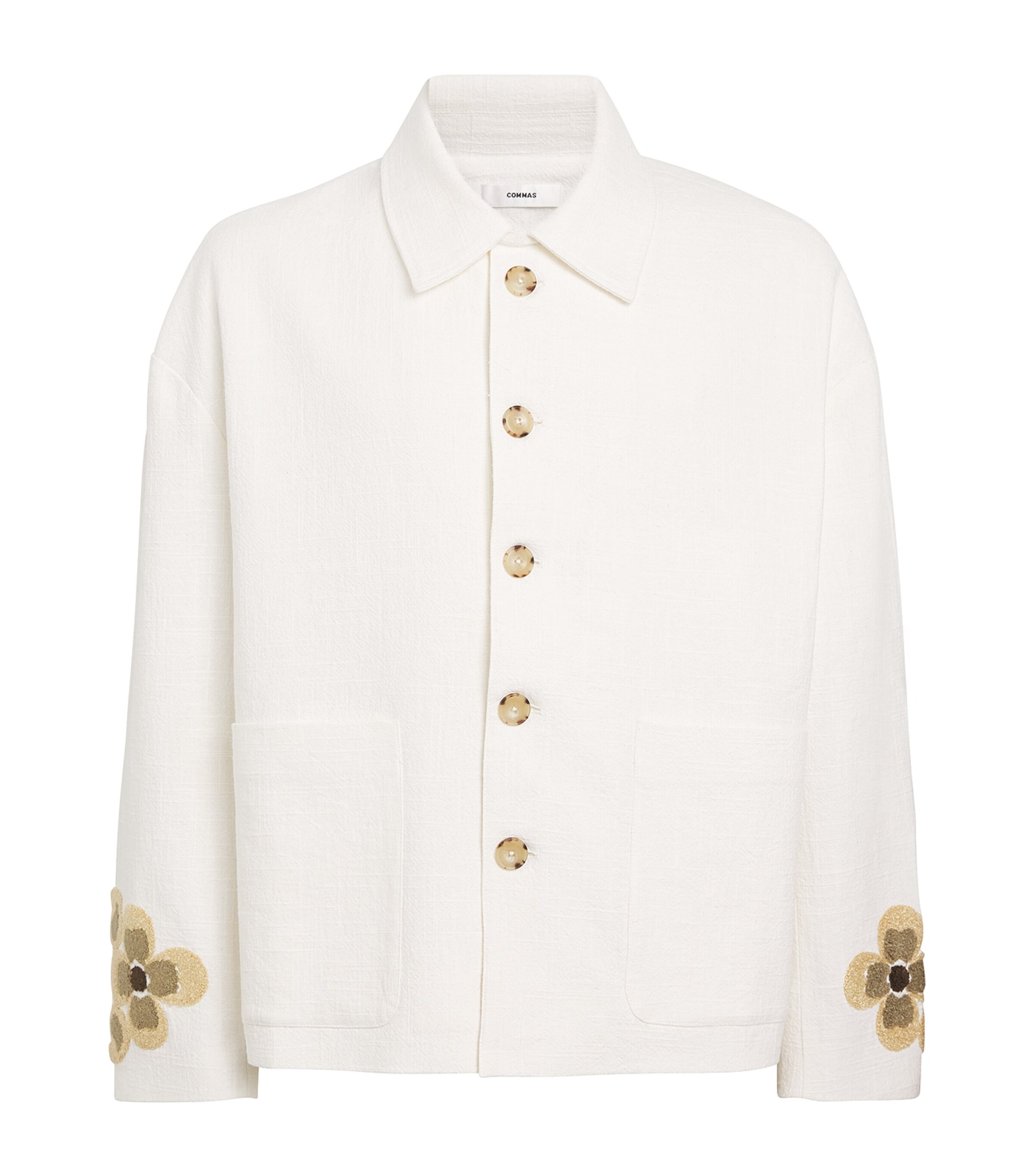 Linen-Cotton Embroidered Jacket OFF WHITE Image 1