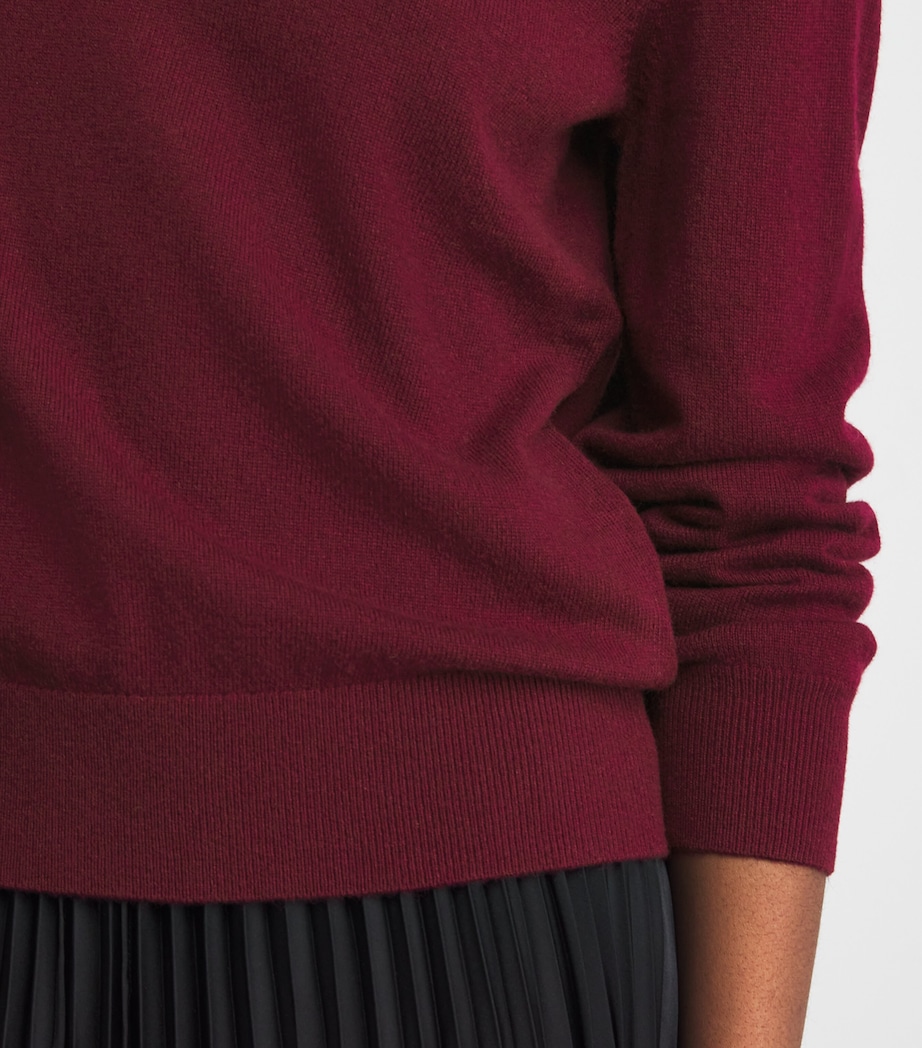 Wool Ruffle-Neck Sweater BORDEAUX Image 6