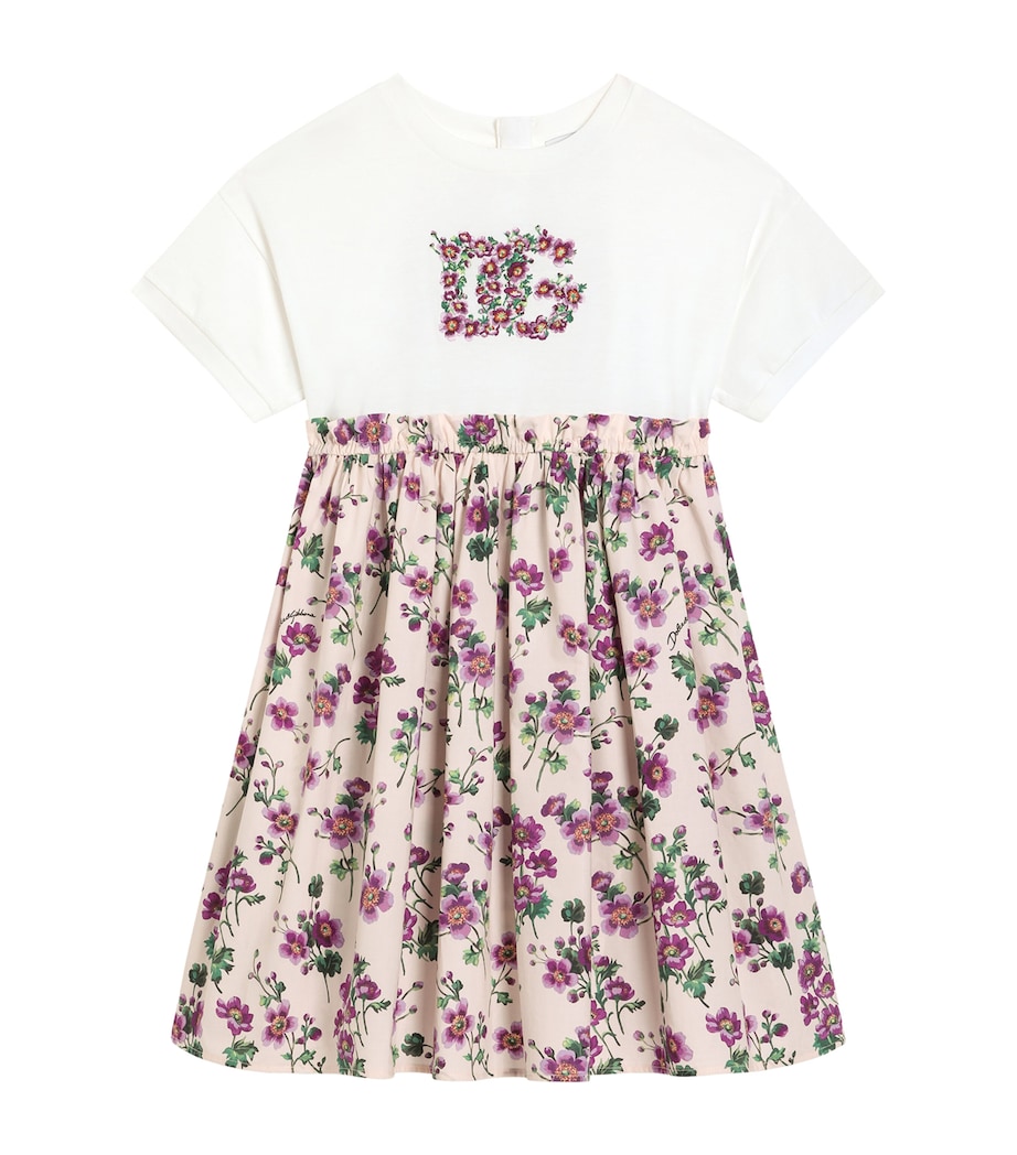 Cotton Violet Print T-Shirt Dress (2-6 Years) S9000-COMBINED Image 1
