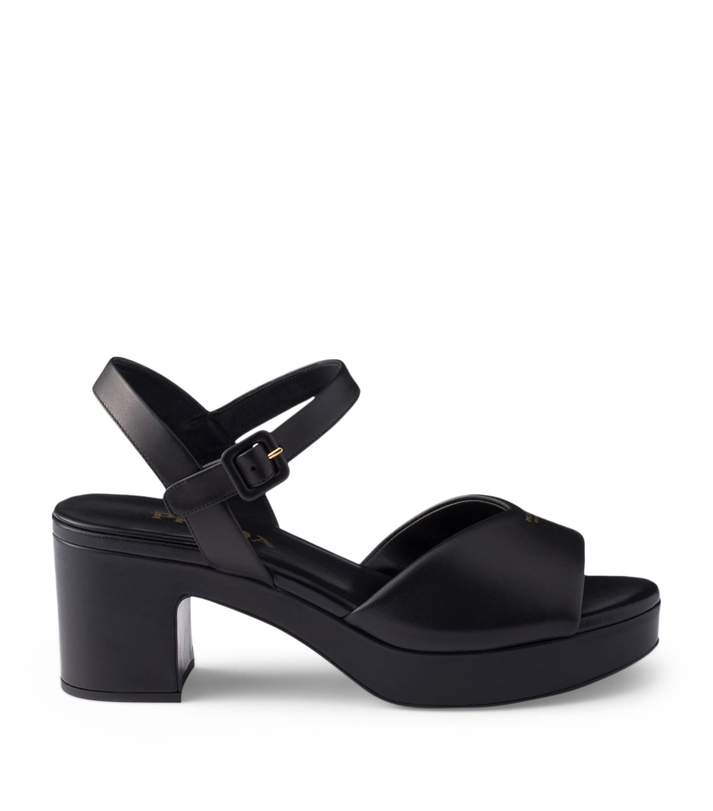 Leather Padded Heeled Sandals 65 F0002 Image 1