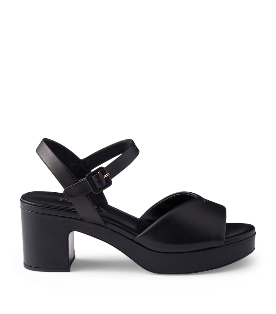 Leather Padded Heeled Sandals 65 F0002 Image 1