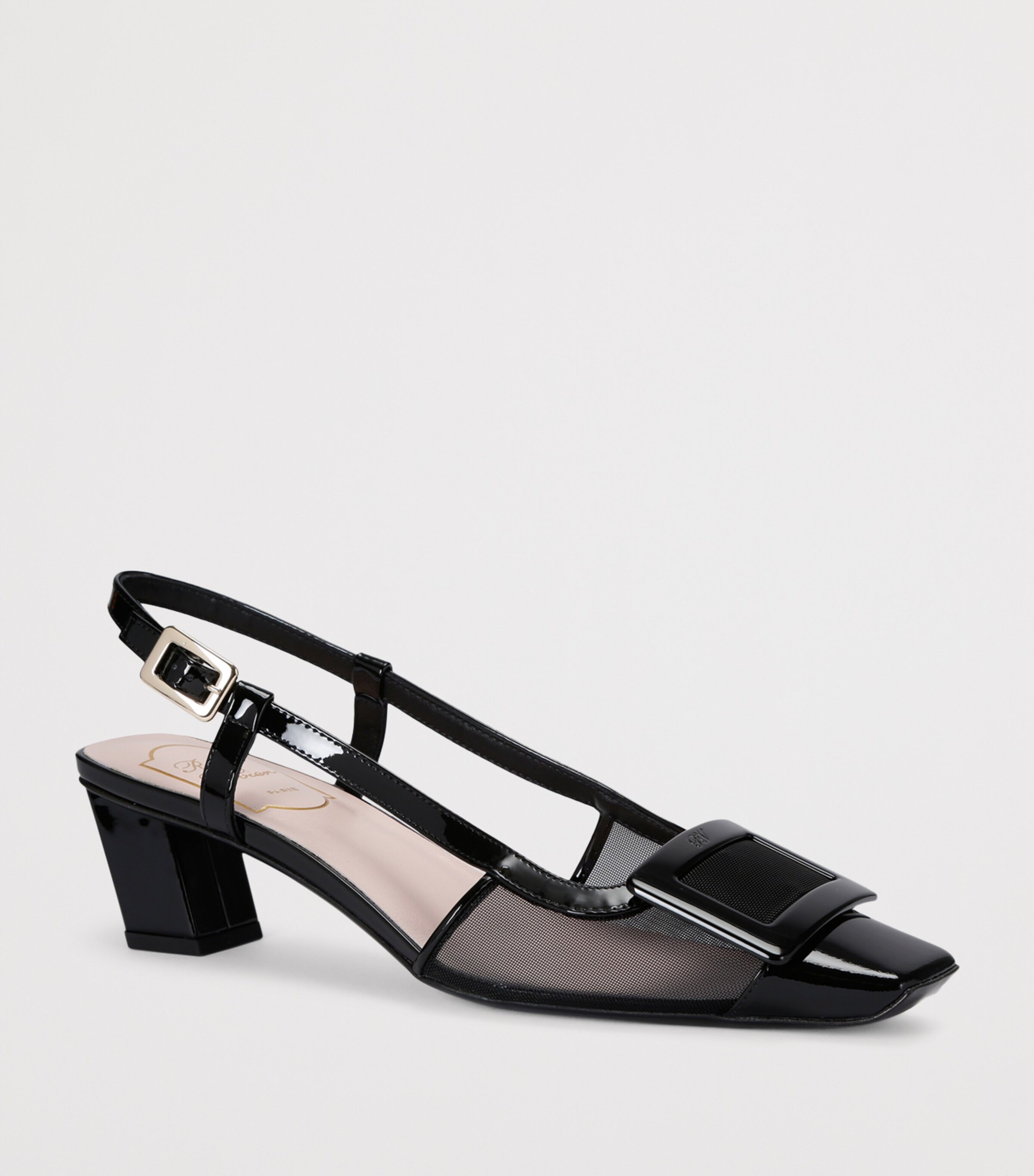 Roger Vivier Belle Vivier Slingback Pumps 45 Black Image 3