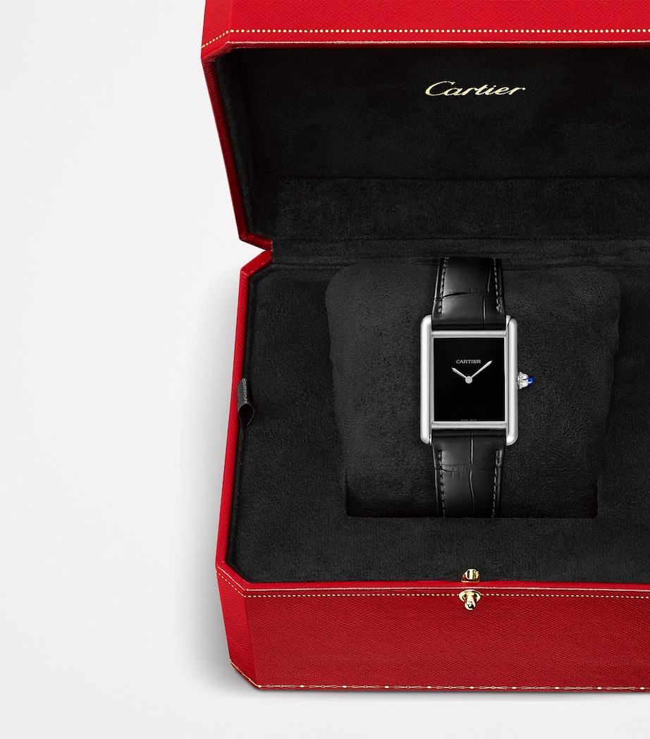 Cartier Stainless Steel Tank Louis Cartier Watch 33.7mm Black Image 7