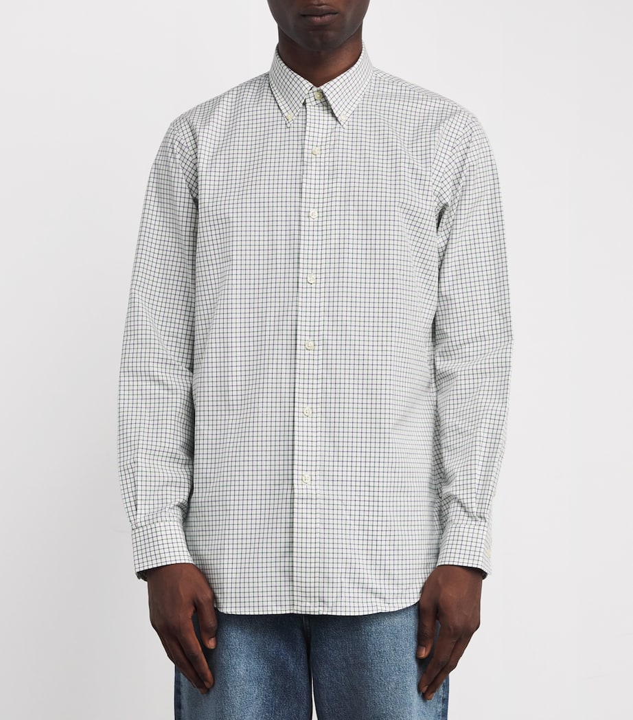 Cotton Poplin Classic Fit Check Shirt GREEN Image 3