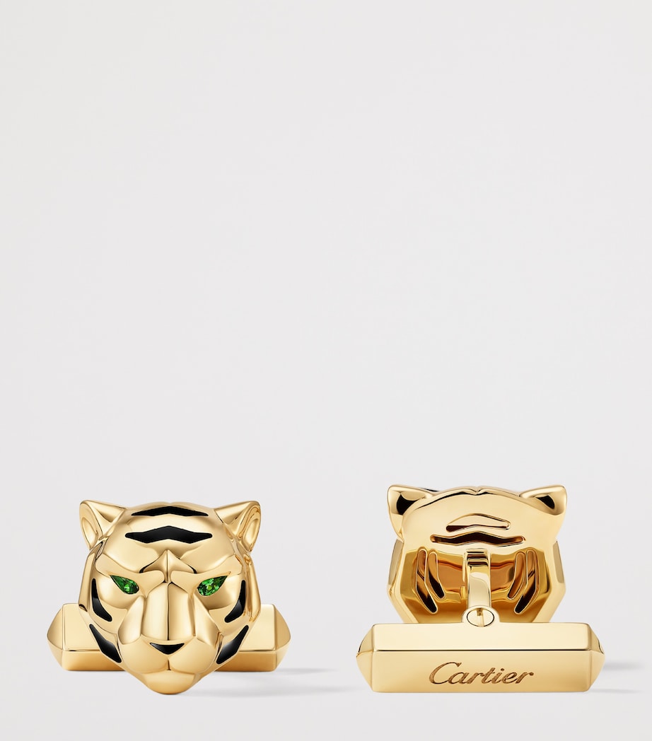 Cartier Yellow Gold and Tsavorite Faune et Flore de Cartier Cufflinks Yellow Gold Image 5