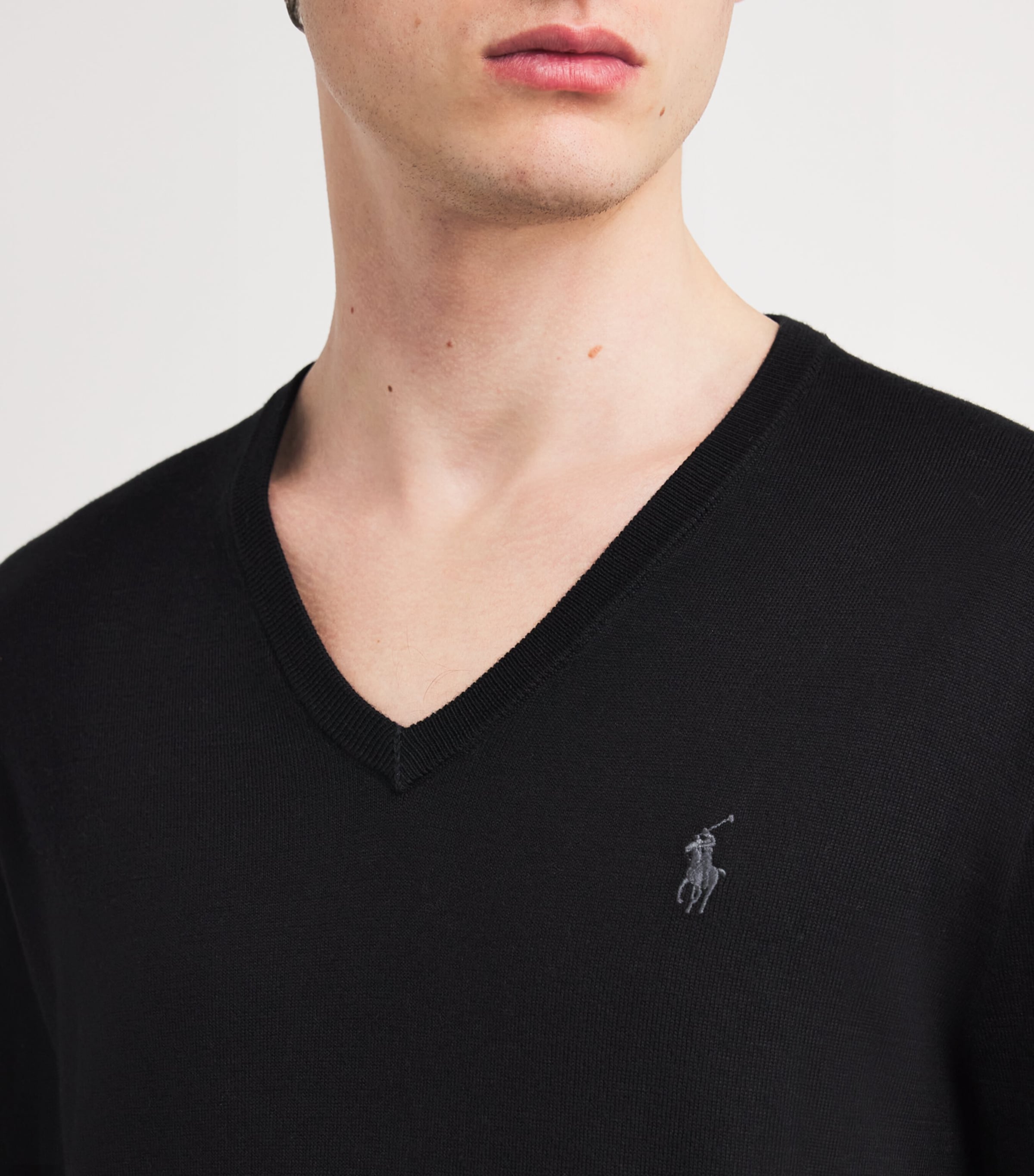 Cotton Polo Pony Sweater POLO BLACK Image 6