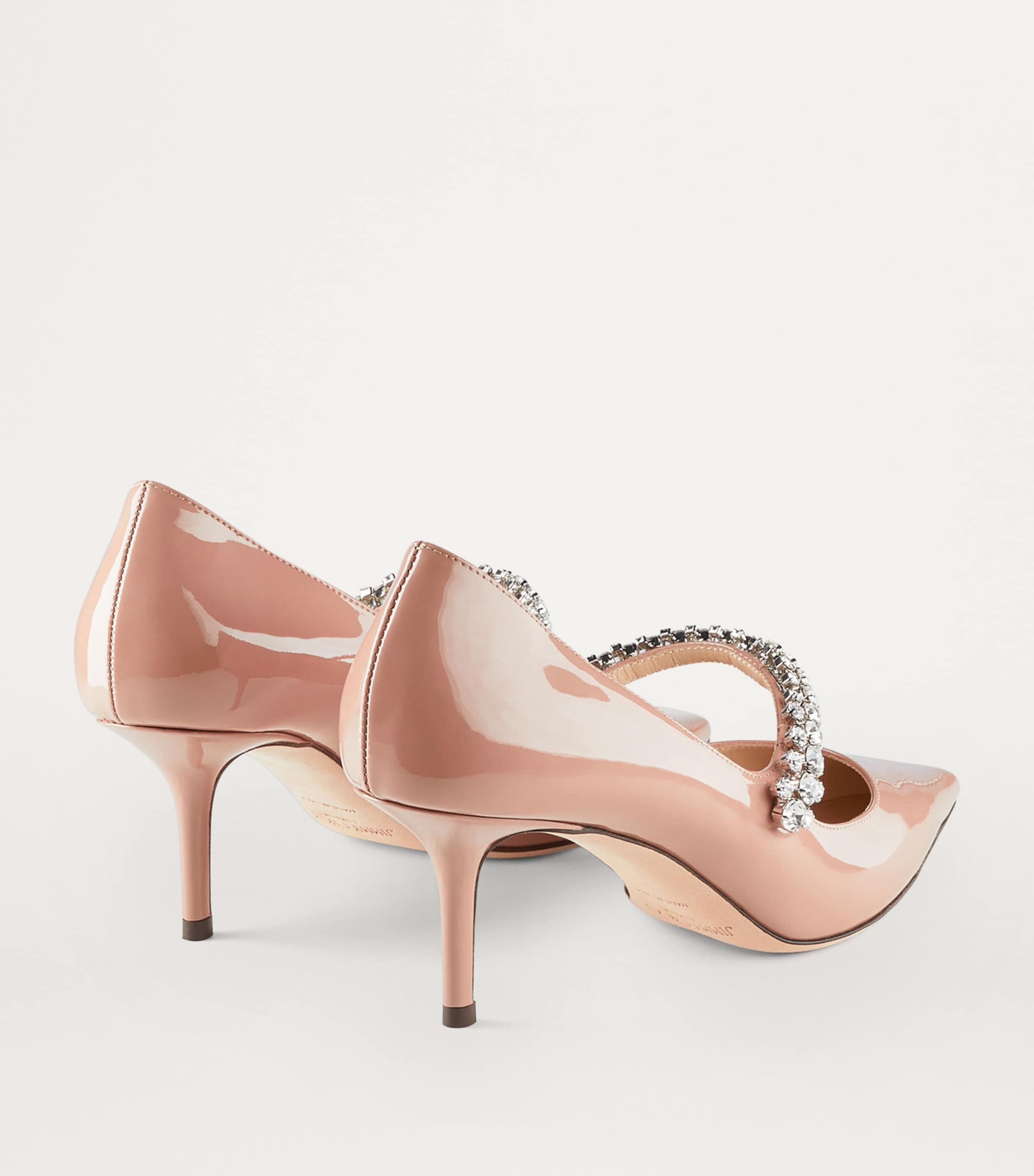 Jimmy Choo Pink Bing 65 Embellished Leather Pumps | Harrods US