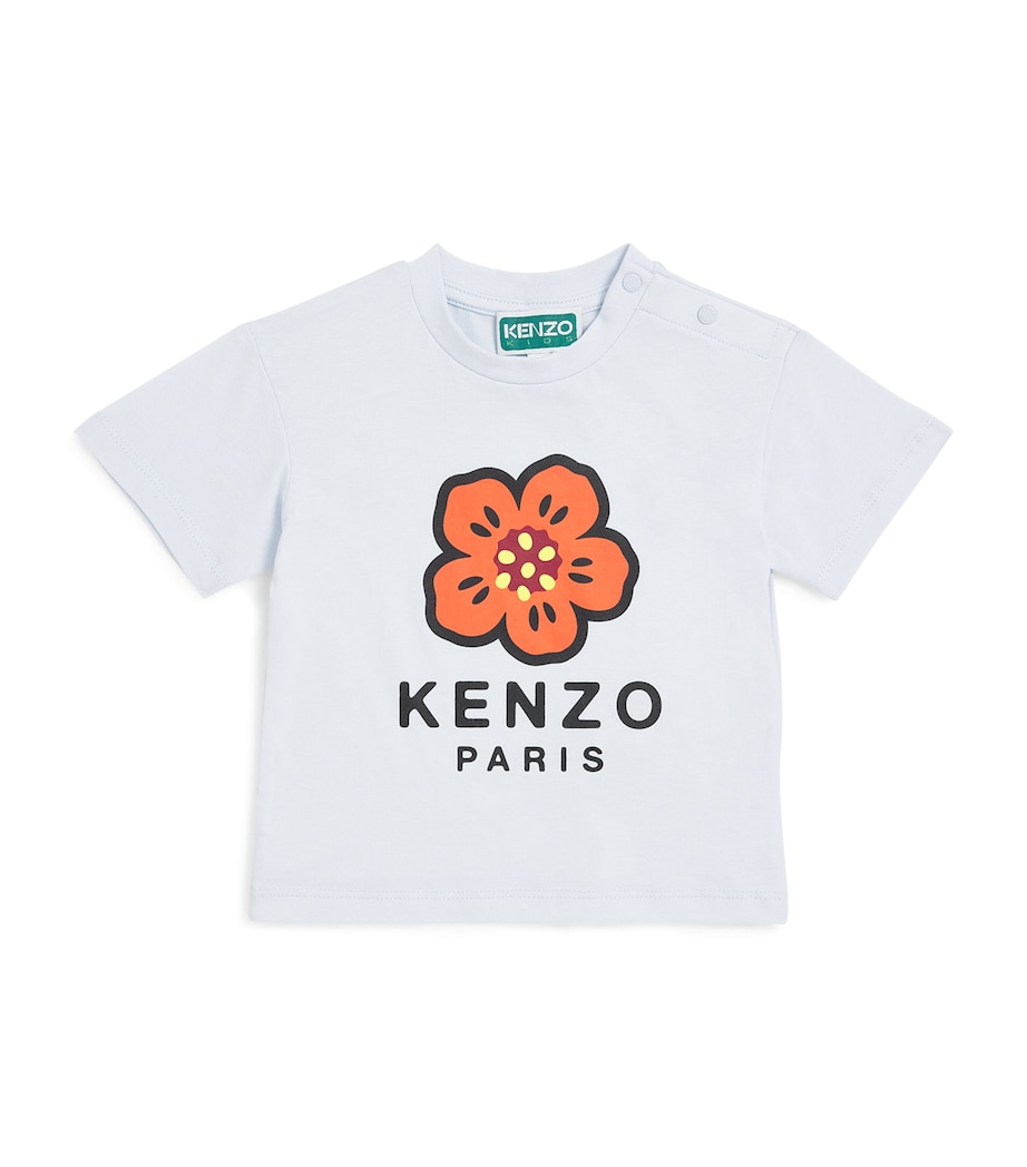 Cotton Flower Logo T-Shirt (6 Months-2 Years) 77MPALE BLUE Image 1